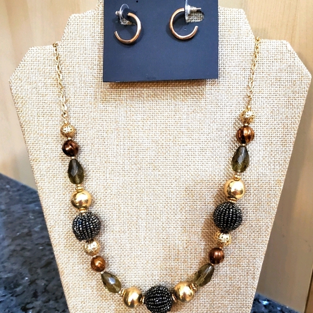Cookie Lee Bead/Bubble Necklace & Earrings - Picture 7 of 7